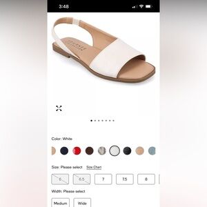Elegant White Slingback Sandals